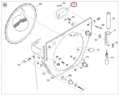 Baugruppe Signalbos Trommelfilter Gravitation