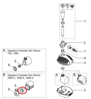 Ersatzrotor Fountain Set 2000