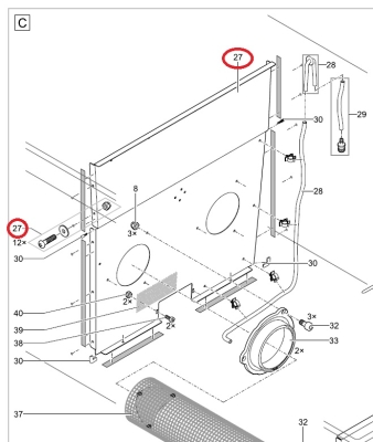 Ersatz Trennwand Mitte Compact L gepumpt