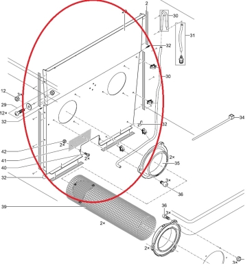 Ersatz Trennwand Mitte Compact L Grav.