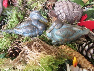 Rottenecker Bronzefigur Entenprchen, klein