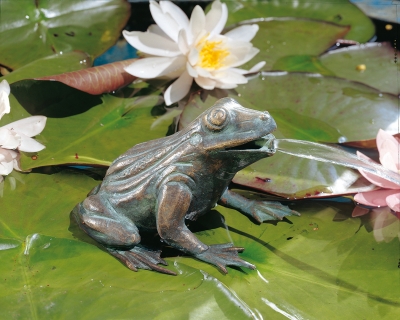Rottenecker Bronzefigur Frosch, wasserspeiend