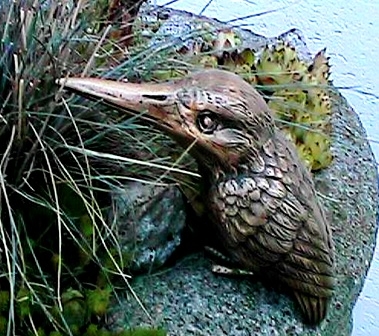 Rottenecker Bronzefigur Eisvogel hell