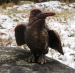 Rottenecker Bronzefigur Eisvogel klein hell