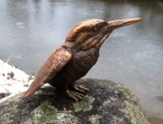 Rottenecker Bronzefigur Eisvogel klein hell