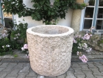 Granitbrunnen / Pflanztrog rund 70x60